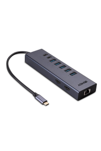Lindy 43373 dokovací stanice/replikátor portů Kabel USB 3.2 Gen 2 (3.1 Gen 2) Type-C Šedá Obrázok pre Lindy 43373 dokovací stanice/replikátor portů Kabel USB 3.2 Gen 2 (3.1 Gen 2) Type-C Šedá