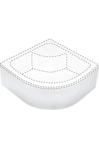 Obrázok pre Shower tray cover semicircular 90x90 cm