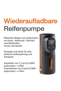 Tire inflator OSRAM TYRE INFLATE 2000 Obrázok pre Tire inflator OSRAM TYRE INFLATE 2000