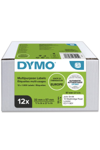 Obrázok pre DYMO LW promo balení - multifunkční štítky, bílý papír, 57x32 mm / 12 rolí