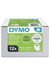 Obrázok pre DYMO LW promo balení - štítky pro přepravu / jmenovky, bílý papír, 101x54mm / 12 rolí