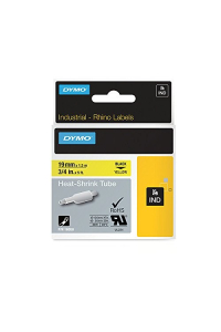DYMO RHINO - plochá smršťovací bužírka 19mm x 1,5m, černá na žluté Obrázok pre DYMO RHINO - plochá smršťovací bužírka 19mm x 1,5m, černá na žluté