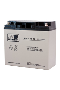 MW Power MWS 18-12 baterie do UPS Olověná (VRLA) 12 V 18 Ah Obrázok pre MW Power MWS 18-12 baterie do UPS Olověná (VRLA) 12 V 18 Ah