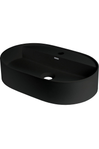 Granite countertop washbasin with a faucet island - oval Obrázok pre Granite countertop washbasin with a faucet island - oval