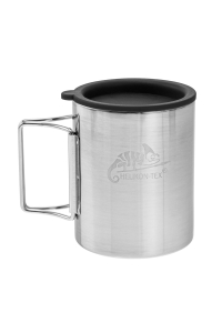Helikon Termohrnek s víčkem 250 ml Stříbrná, černá Obrázok pre Helikon Termohrnek s víčkem 250 ml Stříbrná, černá