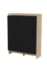 Obrázok pre Cama Komoda PORTO 100x38x130 dub/černá
