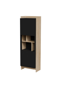 Obrázok pre Cama Vitrína PORTO 59x38x180 dub/černá