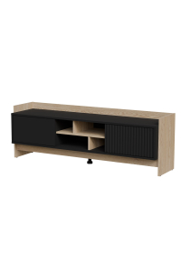Cama RTV PORTO 2D skříň 150x38x50 dub/černá Obrázok pre Cama RTV PORTO 2D skříň 150x38x50 dub/černá