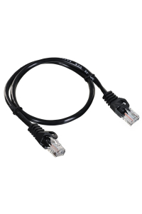 Obrázok pre Lanberg PCU5-20CC-0050-BK síťový kabel Černá 0,5 m Cat5e U/UTP (UTP)