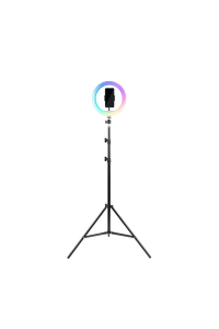 Havit ST7026 - stativ se světelným kroužkem RGB, černý Obrázok pre Havit ST7026 - stativ se světelným kroužkem RGB, černý