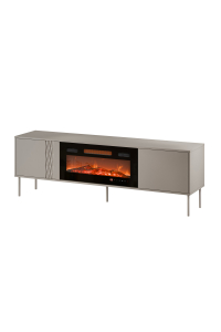 Cama RTV skříň EF + krb černá TRESSE 180x40x54,5 kašmírový matný Obrázok pre Cama RTV skříň EF + krb černá TRESSE 180x40x54,5 kašmírový matný
