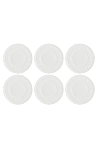 Obrázok pre Set of 6 Bosco Salad Plates - White, 21.5 cm