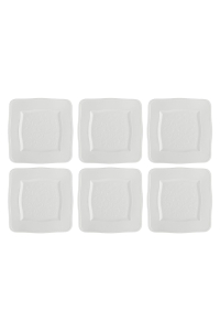 Obrázok pre LA PORCELLANA BIANCA FLORENTINA Zestaw 6 talerzy kwadratowych 20 cm