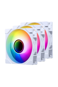 PHANTEKS M25 Gen2 PWM D-RGB Fan, 3-Pack - Reverse Blade, 120mm, white Obrázok pre PHANTEKS M25 Gen2 PWM D-RGB Fan, 3-Pack - Reverse Blade, 120mm, white