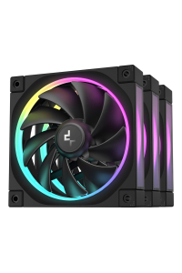 DeepCool FL12-3 in 1 Počítačová skříň Ventilátor 12 cm Černá 3 kusů Obrázok pre DeepCool FL12-3 in 1 Počítačová skříň Ventilátor 12 cm Černá 3 kusů