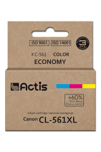 Obrázok pre Actis KC-561 Canon inkoust do tiskárny, náhrada Canon CL-561XL; Supreme; 18 ml; modrá, fialová, žlutá. Tiskne o 60 % více než originální náplň.