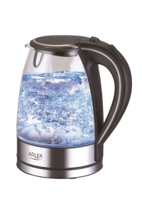 Obrázok pre Adler AD 1225 elektrická konvice 1,7 l Černá, Nerezová ocel, Průhledná 2200 W