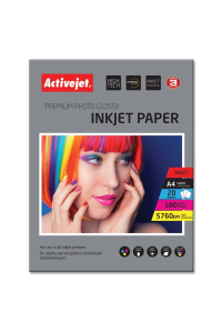 Activejet Lesklý papír AP4-180G20 (A4; 20 ks) Obrázok pre Activejet Lesklý papír AP4-180G20 (A4; 20 ks)