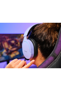 Trust GXT 491P FAYZO Sluchátka s mikrofonem Kabelový a bezdrátový Přes hlavu Hraní USB Typ-A Bluetooth Černá, Purpurová Obrázok pre Trust GXT 491P FAYZO Sluchátka s mikrofonem Kabelový a bezdrátový Přes hlavu Hraní USB Typ-A Bluetooth Černá, Purpurová