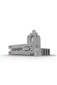 Obrázok pre Lindy 40454 blokátor portů Blokátor portu + klíč USB Typ-A Bílá ABS (akrylonitril-butadien-styren) 5 kusů