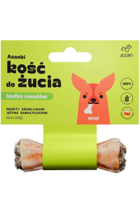Obrázok pre AZANKI Kost s hmyzem a lněným semínkem MINI – pamlsek pro psa – 10 cm