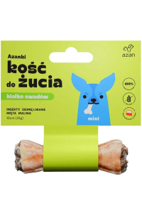 Obrázok pre AZANKI Kost s hmyzem a mátou MINI – pamlsek pro psa – 10 cm