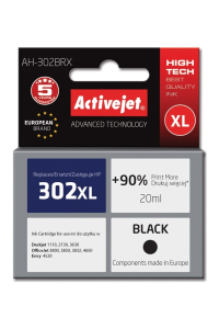 Obrázok pre Activejet AH-302BRX Inkoust (náhradní inkoust HP 302XL F6U68AE; Premium; 20 ml; černý)