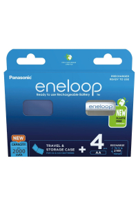 Dobíjecí baterie PANASONIC ENELOOP AA 2000 mAh 4 szt + pouzdro (BK-3MCDE/4CP+CASE) Obrázok pre Dobíjecí baterie PANASONIC ENELOOP AA 2000 mAh 4 szt + pouzdro (BK-3MCDE/4CP+CASE)