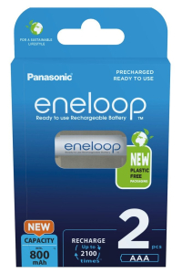 Obrázok pre Dobíjecí baterie PANASONIC ENELOOP AAA 800 mAh 2 szt (BK-4MCDE/2CP)