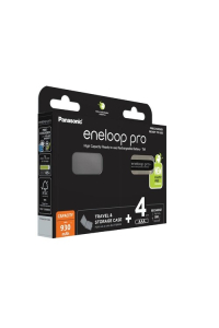 Dobíjecí baterie PANASONIC ENELOOP PRO AAA 930 mAh 4 szt + pouzdro (BK-4HCDE/4CP+CASE) Obrázok pre Dobíjecí baterie PANASONIC ENELOOP PRO AAA 930 mAh 4 szt + pouzdro (BK-4HCDE/4CP+CASE)