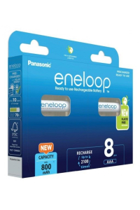 Obrázok pre Dobíjecí baterie PANASONIC ENELOOP AAA 800 mAh 8 szt (BK-4MCDE/8HH)