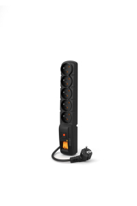 ACAR F5 Černá 5 AC zásuvky / AC zásuvek 230 V 1,5 m Obrázok pre ACAR F5 Černá 5 AC zásuvky / AC zásuvek 230 V 1,5 m