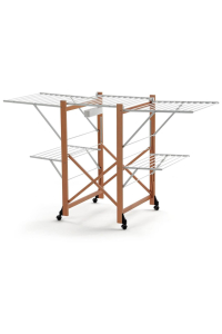 Obrázok pre ARREDAMENTI GABBIANO Drying rack on wheels - 175 x 67 cm, Brown