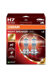 OSRAM NIGHT BREAKER 220 H7 AUTO HALOGENOVÁ ŽÁROVKA 2 kusů Obrázok pre OSRAM NIGHT BREAKER 220 H7 AUTO HALOGENOVÁ ŽÁROVKA 2 kusů