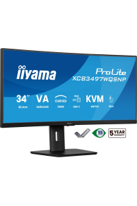 iiyama ProLite XCB3497WQSNP-B1 počítačový monitor 86,4 cm (34 Obrázok pre iiyama ProLite XCB3497WQSNP-B1 počítačový monitor 86,4 cm (34