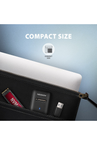 Axagon ADM2-AM USB-A 10Gbps - M.2 NVMe & SATA SSD adaptér, kabelis USB-A 10cm SSD rámeček Černá Obrázok pre Axagon ADM2-AM USB-A 10Gbps - M.2 NVMe & SATA SSD adaptér, kabelis USB-A 10cm SSD rámeček Černá