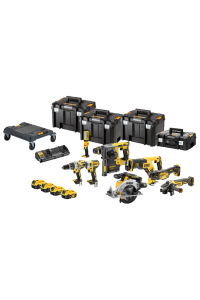 Obrázok pre DEWALT. 18V COMBO KIT DCK853P4T (DCD996 + DCF887 + DCS565 + DCS367 + DCS356 + DCH273 + DCG405 + DCL050) 4x5.0Ah 4x TSTAK TROLLEY