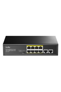 Obrázok pre Cudy GS1010P síťový přepínač Gigabit Ethernet (10/100/1000) Podpora napájení po Ethernetu (PoE) Stolní/nástěnná montáž Černá