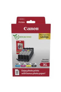 Obrázok pre Canon 2052C006 inkoustová náplň 4 kusů Originální Vysoká (XL) výtěžnost Černá, Azurová, Purpurová, Žlutá