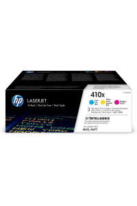 Obrázok pre HP 410X Trojbalení originálních tonerových kazet LaserJet, azurová/purpurová/žlutá