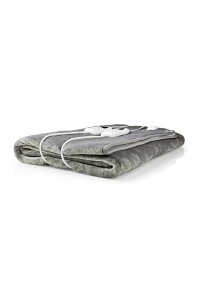 Obrázok pre Nedis PEBL130CWT2 elektrická deka/polštář Elektrická přikrývka 120 W Šedá, Bílá Fleece, Polyester