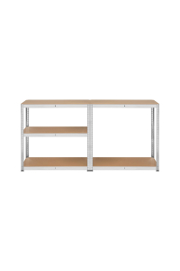Obrázok pre Kovová regálová skříň 175kg x5 180x90x40cm zelenomodrá, pozinkovaná, skládací, MDF, RB-1250
