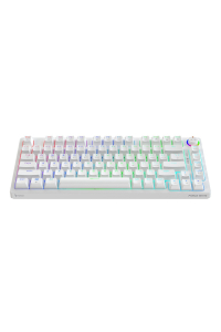 SAVIO PHENIX WHITE Bezdrátová mechanická klávesnice, Gateron Red Pro, ABS Obrázok pre SAVIO PHENIX WHITE Bezdrátová mechanická klávesnice, Gateron Red Pro, ABS