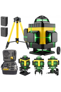Obrázok pre Extralink Rinkinys POZIOMICA LASEROWA KRZYOWA PASZCZYZNOWA LASER 4D ZE STATYWEM Rotační 16 m