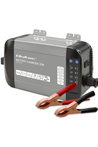 Qoltec 51953 Chytrá nabíječka Monolith pro LiFePO4 AGM GEL SLA baterie | 20A | 24V Obrázok pre Qoltec 51953 Chytrá nabíječka Monolith pro LiFePO4 AGM GEL SLA baterie | 20A | 24V
