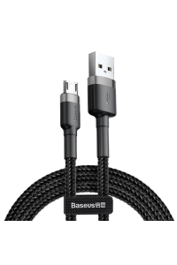 Kabel Baseus Cafule 2,4A 1m Micro USB (šedý/černý) Obrázok pre Kabel Baseus Cafule 2,4A 1m Micro USB (šedý/černý)