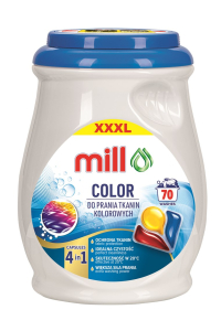 MILL PROFESSIONAL 3-komorové barevné mycí kapsle 70 ks. Obrázok pre MILL PROFESSIONAL 3-komorové barevné mycí kapsle 70 ks.
