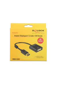 DeLOCK 62599 adaptér k video kabelům 0,2 m DisplayPort DVI-I Černá Obrázok pre DeLOCK 62599 adaptér k video kabelům 0,2 m DisplayPort DVI-I Černá