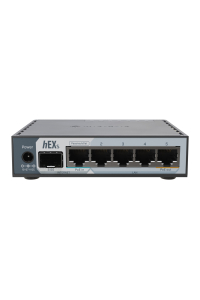 Obrázok pre Mikrotik E60IUGS router zapojený do sítě Gigabit Ethernet Černá