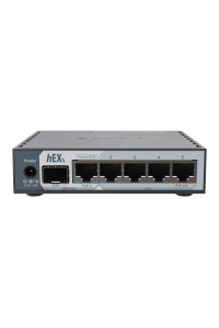 Obrázok pre Mikrotik E60IUGS router zapojený do sítě Gigabit Ethernet Černá